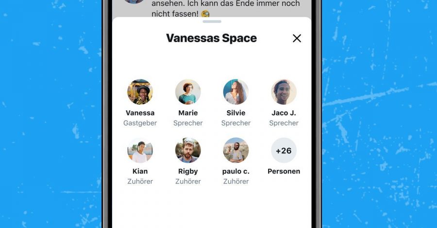 Der violette Kreis in der Timeline bedeutet, dass die- oder derjenige gerade einen Audio-Space hostet.