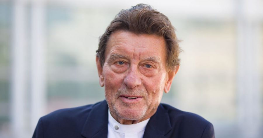 Helmut Jahn, weltbekannter Architekt aus Chicago mit deutschen Wurzeln, im Jahr 2019 bei einem Auftritt in Frankfurt.