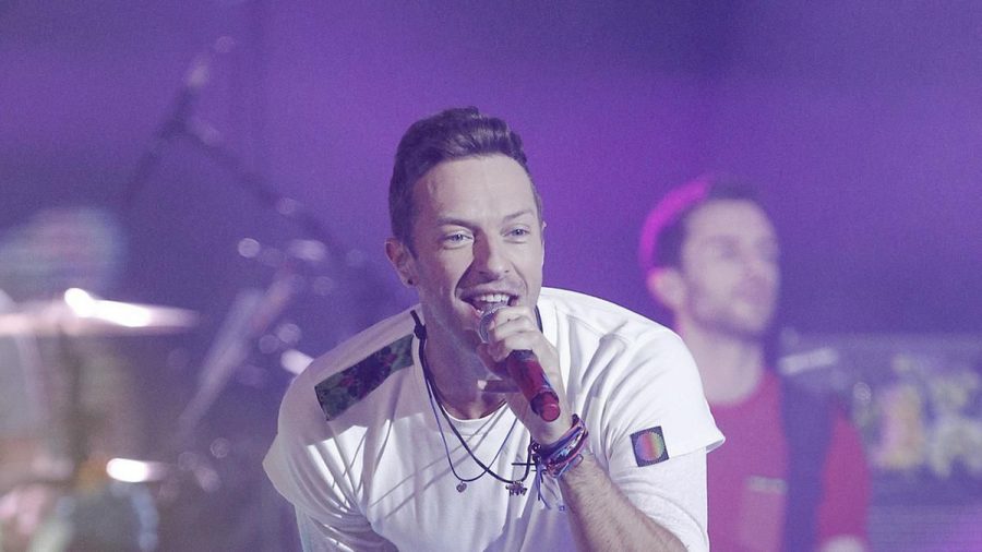 Coldplay-Frontmann Chris Martin gibt auf der Bühne alles. (aha/spot)