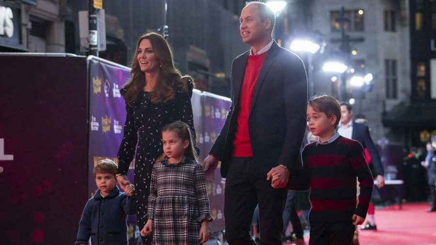 Herzogin Kate und Prinz William mit den Kindern Louis, Charlotte und George. (nra/spot)