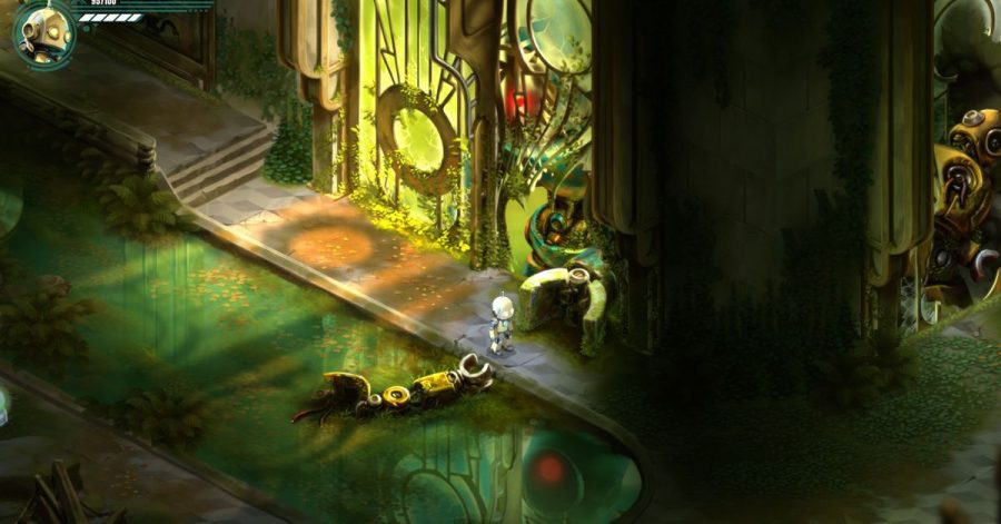 Die Roboter in «Retro Machina» laufen Gefahr verschrottet zu werden - das gilt es im Spiel zu verhindern.