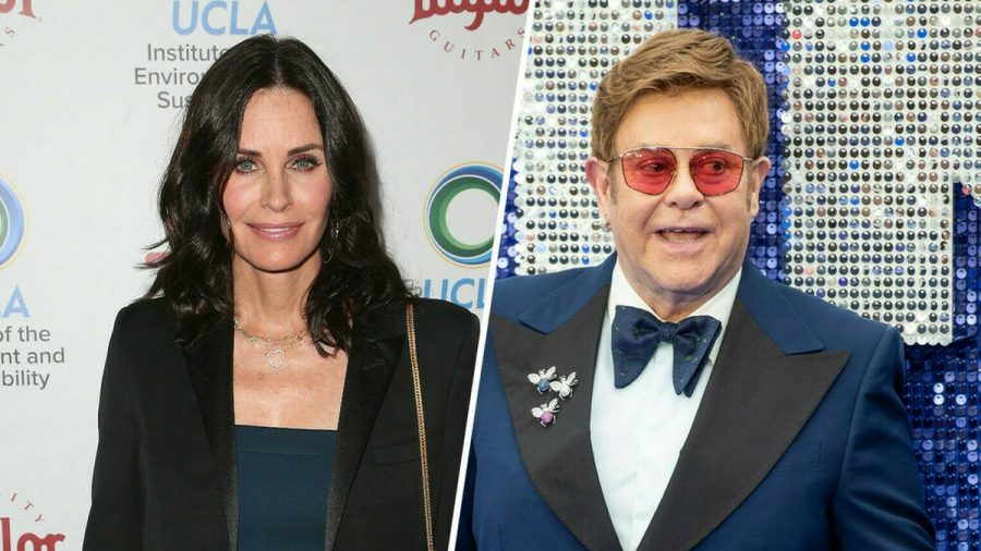 Hätten glatt auch Duett-Potenzial: Courteney Cox und Elton John (stk/spot)