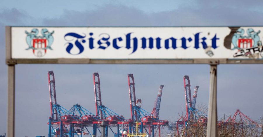 Der Fischmarkt am Hamburger Hafen.