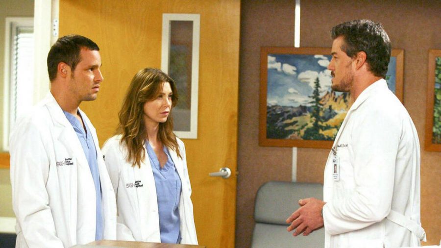 In der dritten Staffel von "Grey's Anatomy" standen sie erstmals gemeinsam vor der Kamera: Justin Chambers, Ellen Pompeo und Eric Dane (v.l.). (jru/spot)