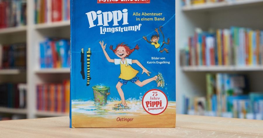 Der Bestseller «Pippi Langstrumpf» von Astrid Lindgren, alle Abenteuer in einem Band, erschienen im Oetinger Verlag,