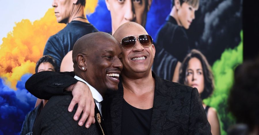 Hollywood-Schauspieler Tyrese Gibson und Vin Diesel bei der Premiere des Films "F9: Fast & Furious 9" im TCL Chinese Theatre in Los Angeles.