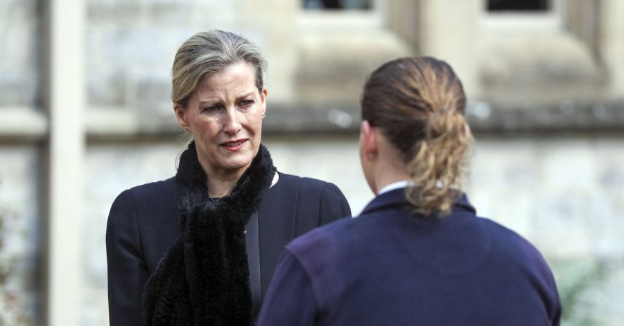 Sophie, die Gräfin von Wessex, bei einem Gottesdienst auf Schloss Windsor.