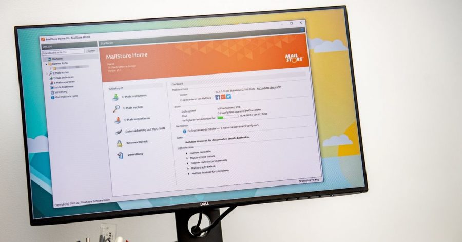 Sicher ist sicher: Entweder einfach so beim Backup oder beim Umziehen des Postfachs zu einem neuen Anbieter ist Mailstore Home eine große Hilfe.