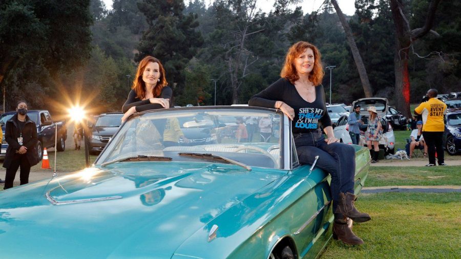 "Thelma & Louise"-Reunion mit den Schauspielerinnen Susan Sarandon (r.) und Geena Davis. (ili/spot)