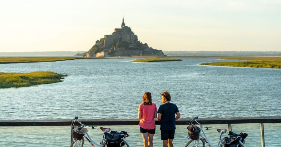 Der Küstenradweg Vélomaritime führt auch am Mont-Saint-Michel vorbei.