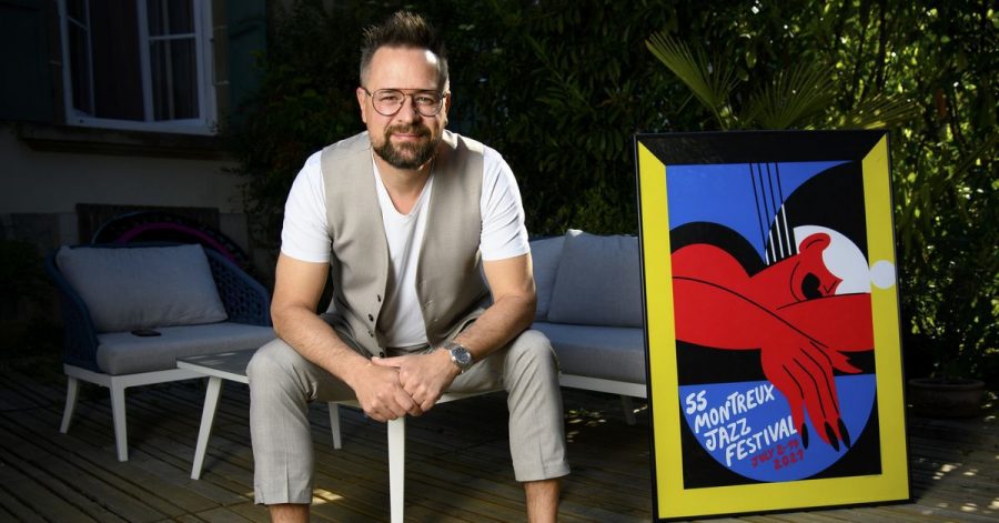 Mathieu Jaton, Direktor des Montreux Jazz Festivals, während der Vorstellung des Programms des kommenden Montreux Jazz-Festivals.