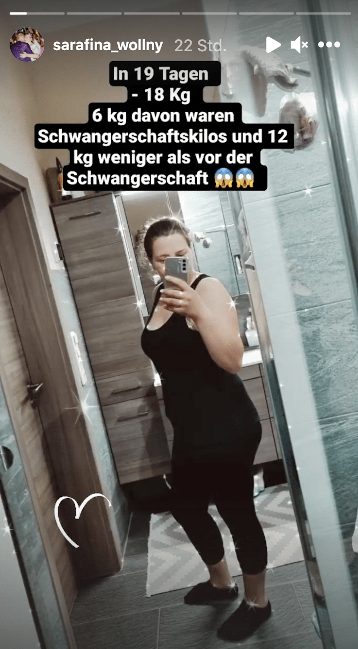 Sarafina Wollny erschlankt: 12 Kilo weniger als vor der Schwangerschaft