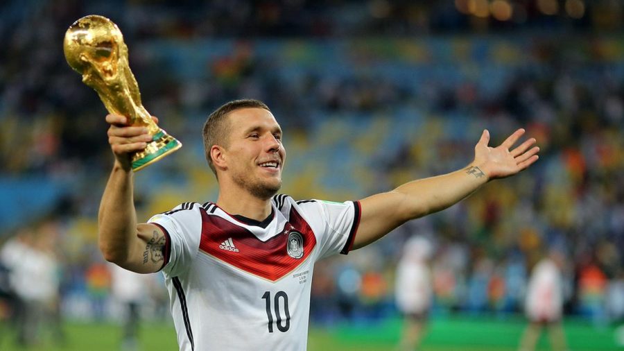 Lukas Podolski, hier bei der WM 2014 in Brasilien (wue/spot)