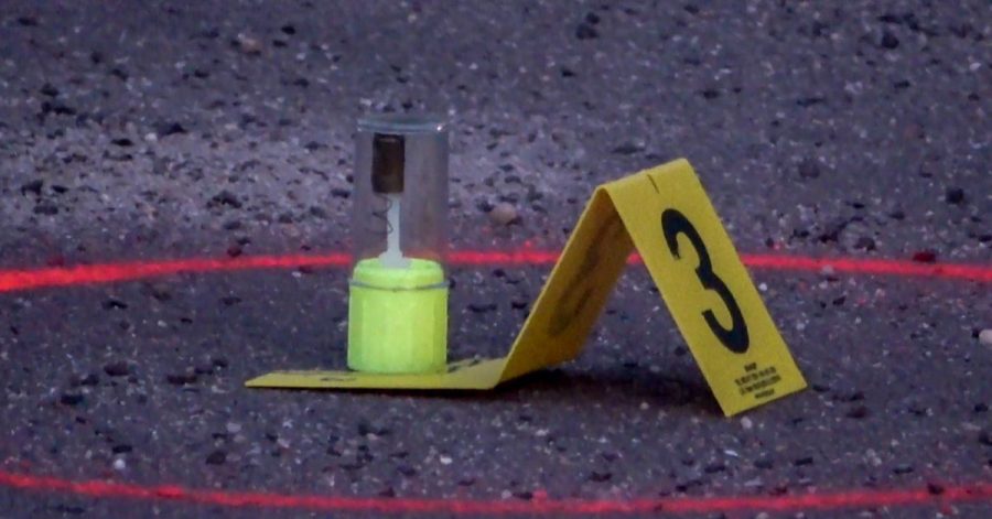Eine Schussabgabe der Polizisten als Beweisstück.