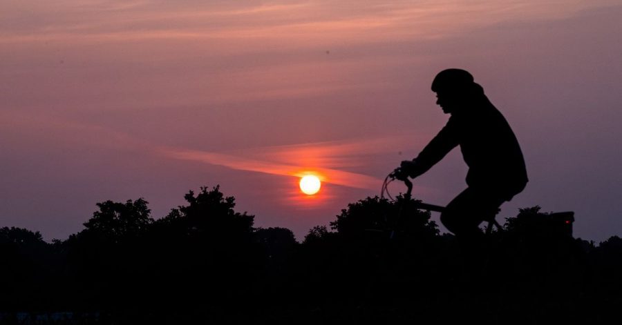 Sonnenaufgang in Bremen.