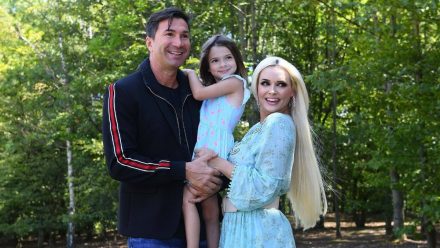 Daniela Katzenberger mit Ehemann Lucas Cordalis und Sophia bei einem Fototermin in Köln im Jahr 2020