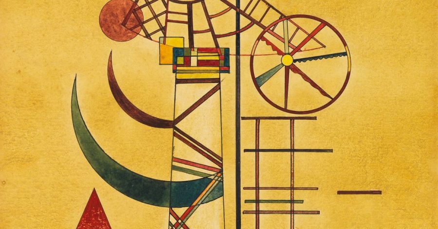 Das Kunstwerk «Gebogene Spitzen» des russischen Malers Wassily Kandinsky (undatiert).
