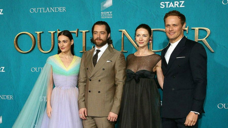 Sophie Skelton, Richard Rankin, Caitriona Balfe und Sam Heughan bei der Premiere der fünften Staffel von "Outlander" in Los Angeles, 2020. (aha/spot)