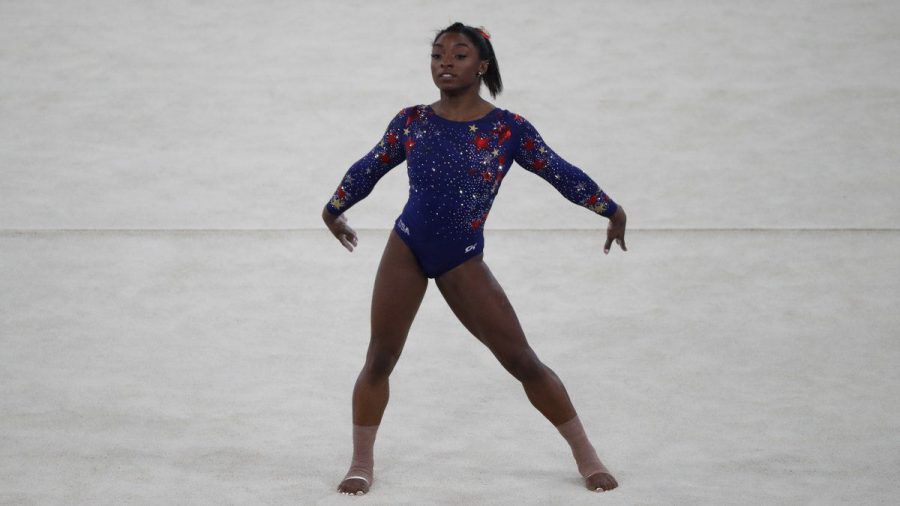 Simone Biles bei einem ihrer Wettkämpfe. (hub/spot)