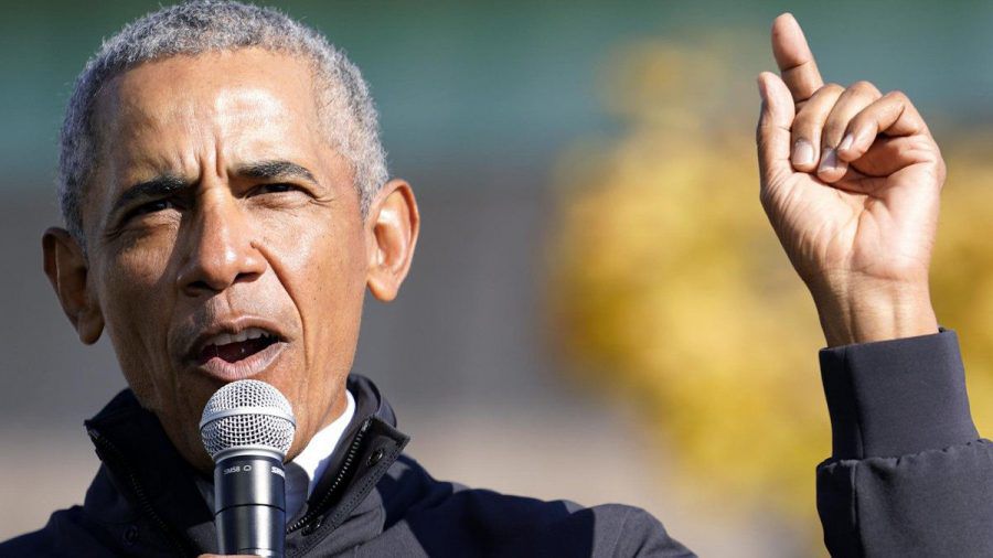 Barack Obama bei einem Auftritt in Michigan. (hub/spot)