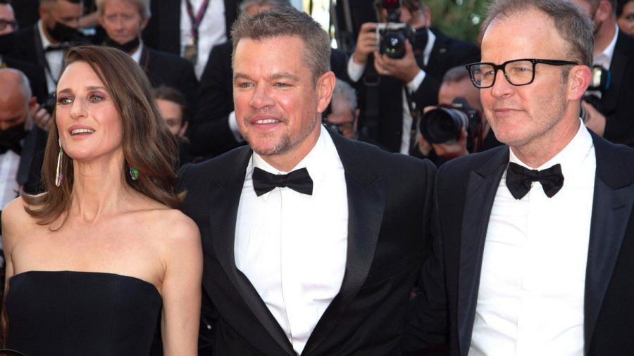 Camille Cottin, Matt Damon und Tom McCarthy (v.l.) in Cannes (jom/spot)