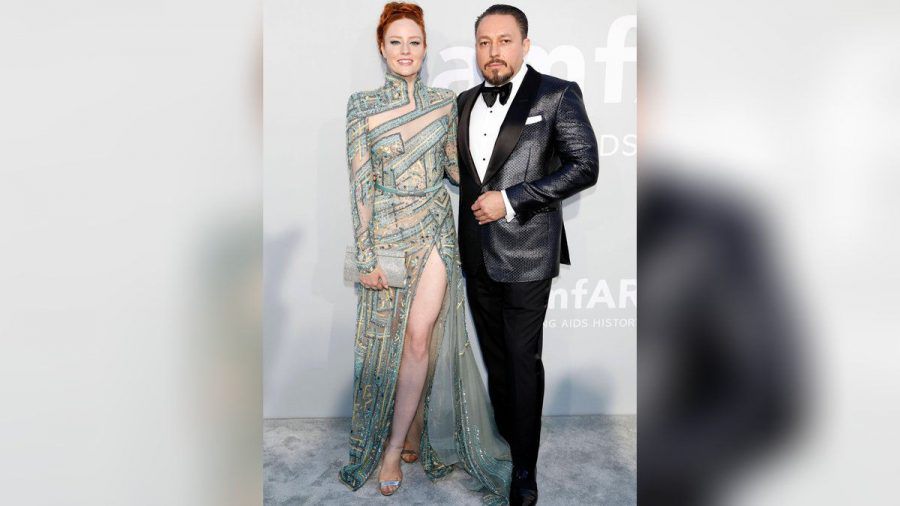Barbara Meier mit Ehemann Klemens Hallmann bei der amfAR-Gala in Antibes. (jom/spot)