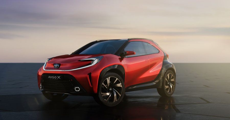 Zwerg blickt in Zukunft: Mit der Studie Aygo X Prologue dürfte Toyota bereits auf das Design des neuen Aygo hinweisen.
