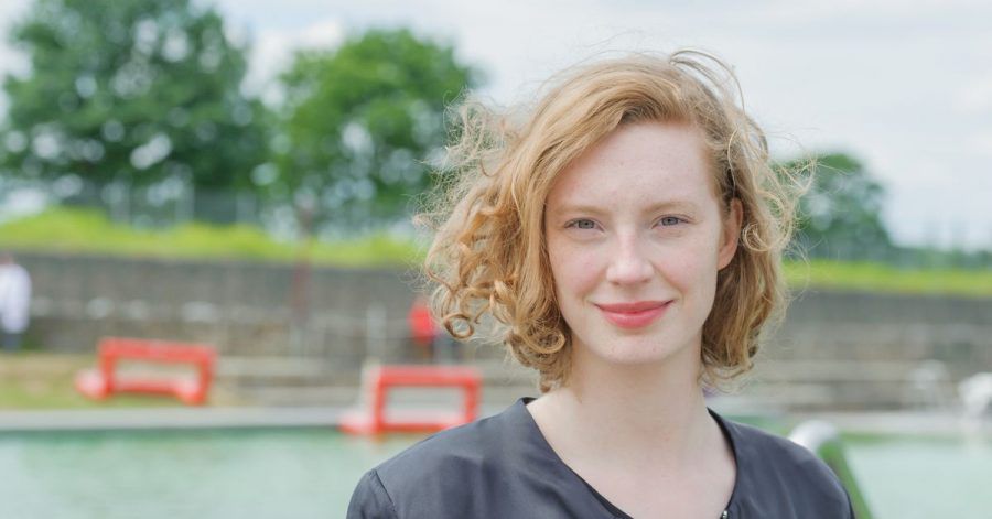 Luise Wolfram 2015 in Bremen bei Dreharbeiten zum Bremer-«Tatort».