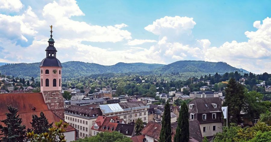 Der Blick auf die Innenstadt von Baden-Baden.