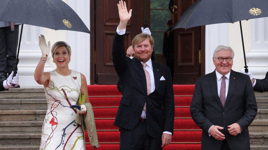 Das niederländische Königspaar Máxima und Willem-Alexander besuchte Bundespräsident Frank-Walter Steinmeier in Berlin. (ili/spot)