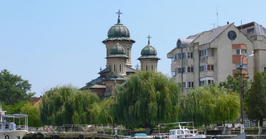 Die orthodoxe Kathedrale in Sulina wirkt in heutigen Tagen doch eher wuchtig.