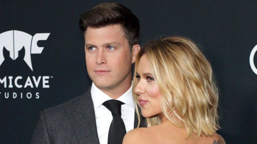Colin Jost und Scarlett Johansson auf der Premiere von "Avengers: Endgame". (wue/spot)