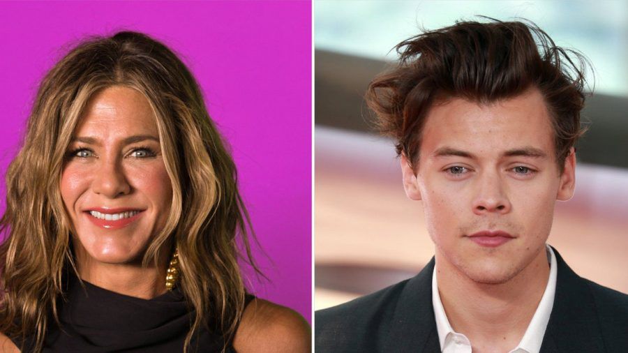 Jennifer Aniston und Harry Styles scheinen sich einen Kleiderschrank zu teilen. (aha/spot)