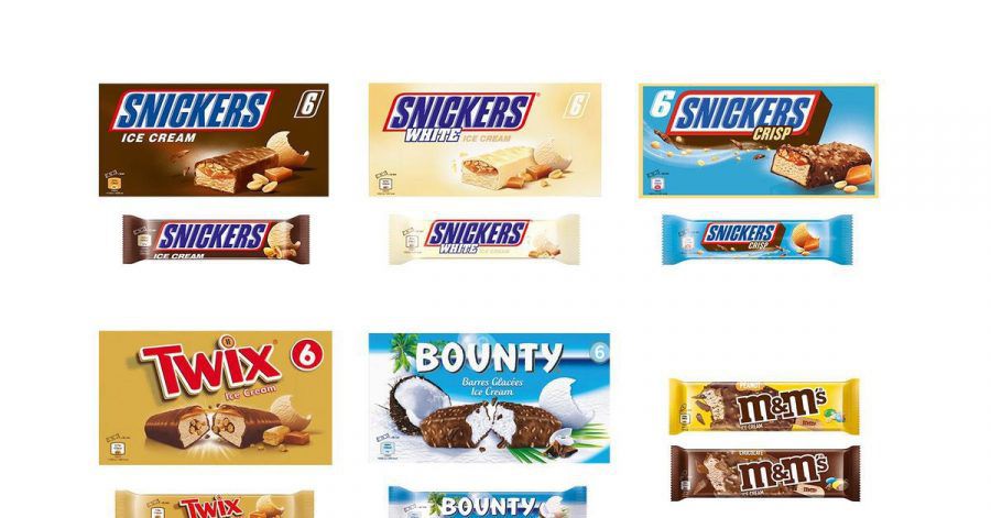Lebensmittelhersteller Mars ruft einzelne Chargen Eiscreme der Marken Snickers, Bounty, Twix und M&M's zurück.