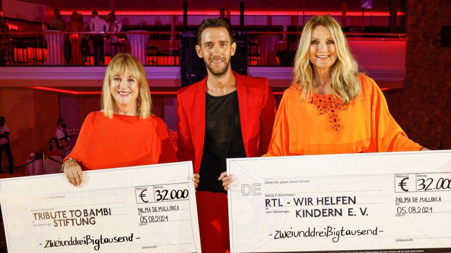 Patricia Riekel, Marcel Remus und Frauke Ludowig (v.l.n.r.) bei der "Remus Charity Night" 2021 (aha/spot)