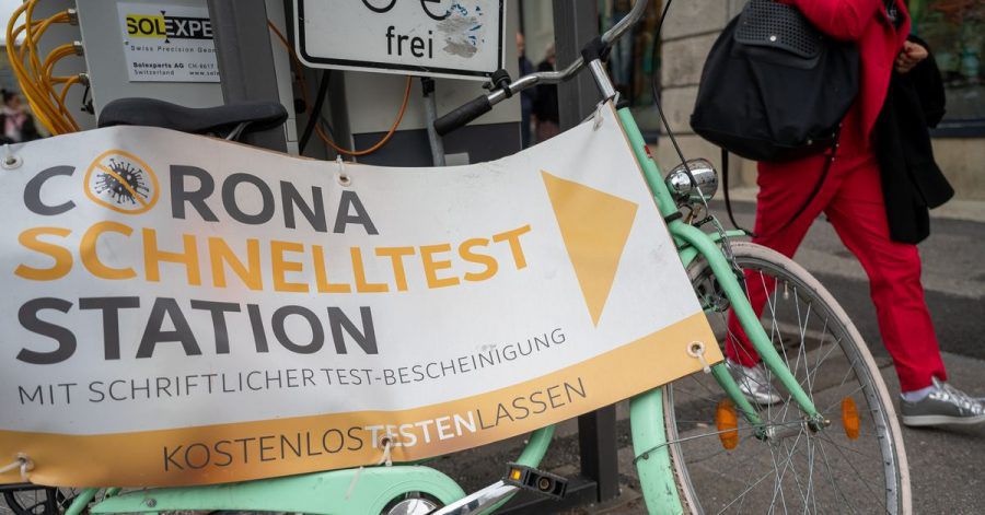 Ein Schnelltestzentrum in München.
