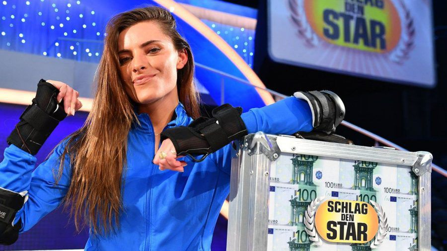 Mit etwas Verspätung durfte Sophia Thomalla dann doch jubeln. (stk/spot)