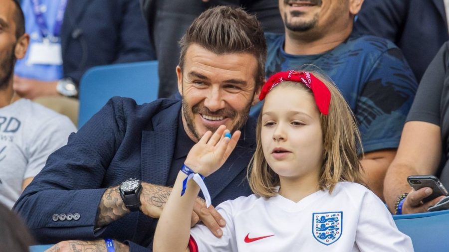 Harper Beckham: Rutschpartie mit Papa David