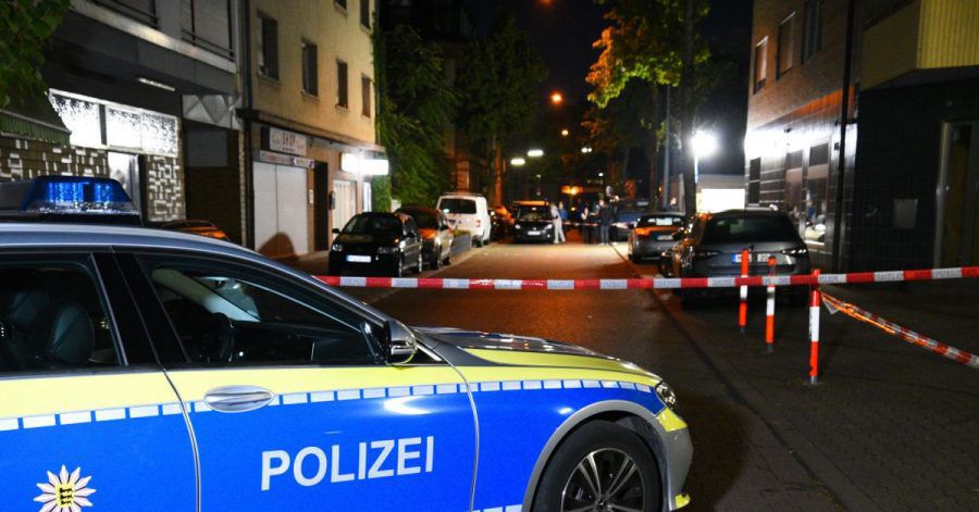 Das Areal um eine Gaststätte in Waldhof, wo in der Nacht die Schüsse gefallen sind.