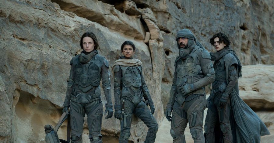 Rebecca Ferguson (l-r), Zendaya, Javier Bardem und Timothée Chalamet gehören zur hochkarätigen Besetzung von «Dune».