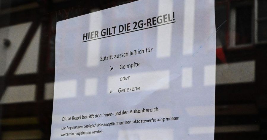 In diesem Cafe gilt die 2G-Regel.