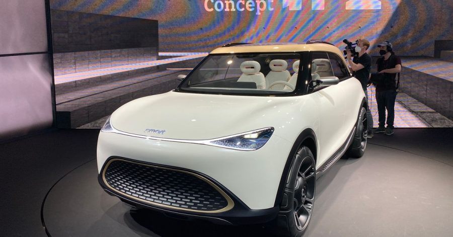 Weiche Formen: Smart präsentiert mit dem Concept #1 in München einen Ausblick auf das elektrische Serien-SUV, das in einem Jahr starten soll.