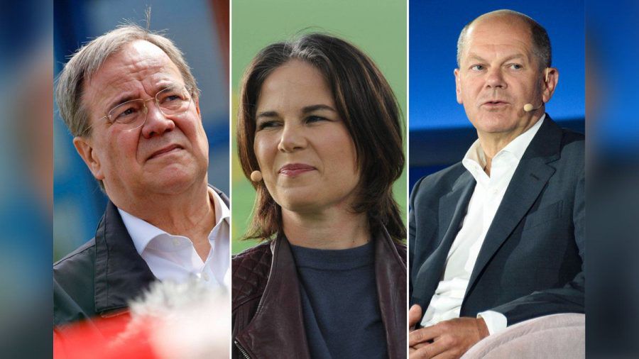 Armin Laschet, Annalena Baerbock und Olaf Scholz bewerben sich um das wichtigste politische Amt in Deutschland. (elm/spot)