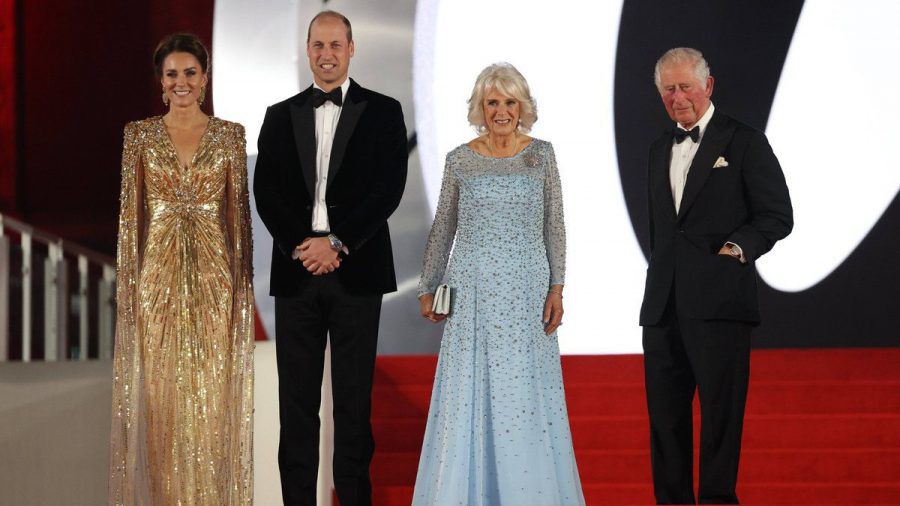 Royale Gäste bei der "Keine Zeit zu sterben"-Weltpremiere (v.l.n.r.): Herzogin Kate, Prinz William, Herzogin Camilla und Prinz Charles. (wag/spot)