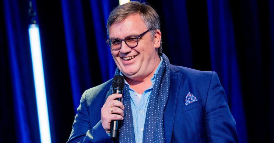 Hape Kerkeling, Moderator und Autor, steht im Rahmen des internationalen Literaturfests Lit.Cologne auf der Bühne im Tanzbrunnen.