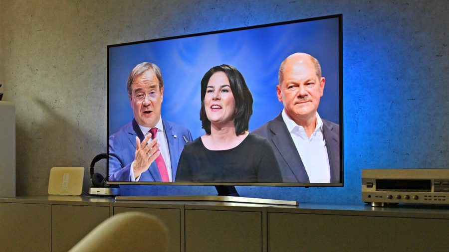 Wahl-Triell (v. l.): Armin Laschet (CDU), Annalena Baerbock (Grüne) und Olaf Scholz (SPD) ringen um die Nachfolge von Kanzlerin Angela Merkel (CDU). (elm/spot)