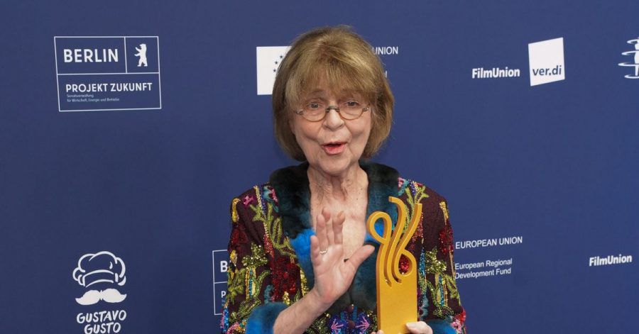Cornelia Froboessbei der Verleihung des Deutschen Schauspielpreises 2021 in Berlin.