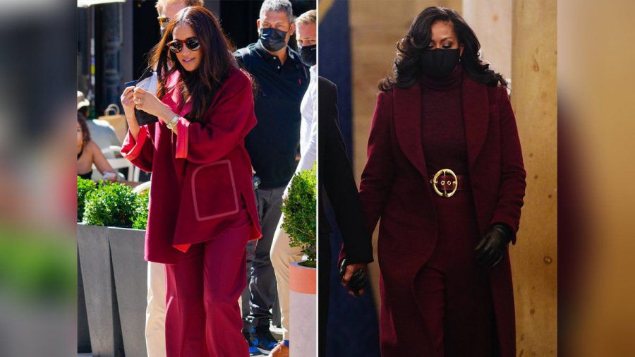 Herzogin Meghan am Freitag (24. September) in New York und Michelle Obama im Januar in Washington D.C.. (aha/spot)