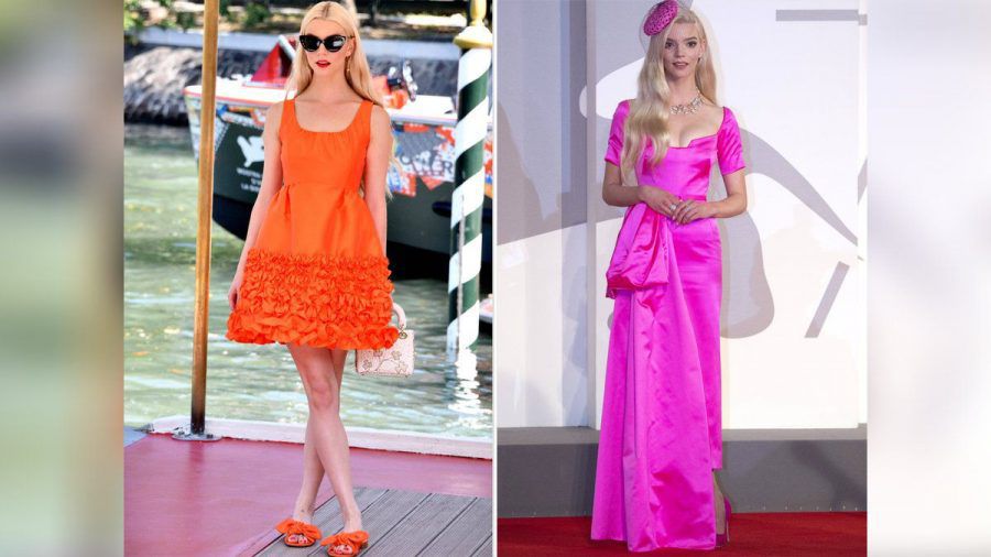 Anya Taylor-Joy in Orange und Pink (jom/spot)
