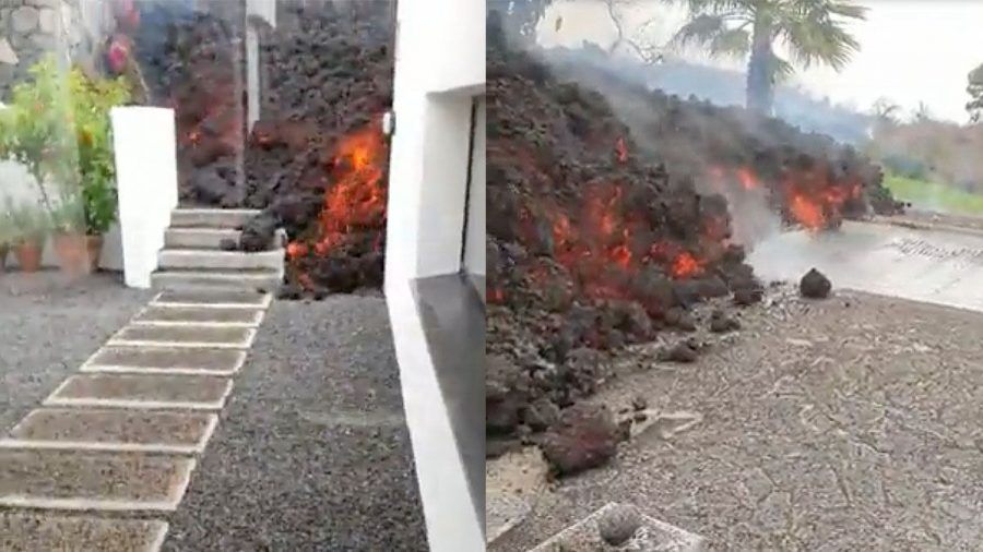Traurige Bilder: Menschen auf La Palma retten, was zu retten ist